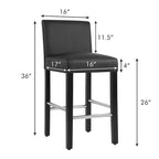 Tabourets de bar hauteur comptoir, lot de 2, hauteur d'assise 66 cm, avec dossier