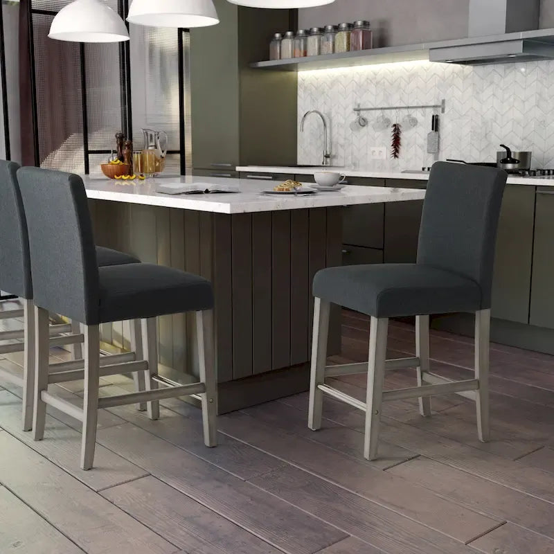 Tabouret de bar rembourré hauteur comptoir 63,5 cm