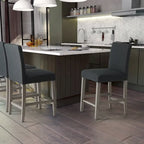 Tabouret de bar rembourré hauteur comptoir 63,5 cm