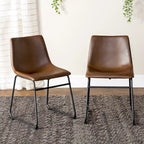 Chaise de salle à manger en similicuir (lot de 2)