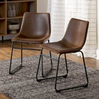 Chaise de salle à manger en similicuir (lot de 2)
