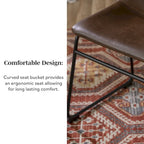 Chaise de salle à manger en similicuir (lot de 2)