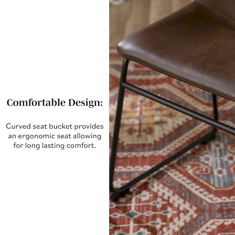 Chaise de salle à manger en similicuir (lot de 2)