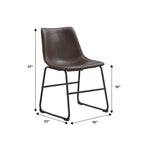 Chaise de salle à manger en similicuir (lot de 2)