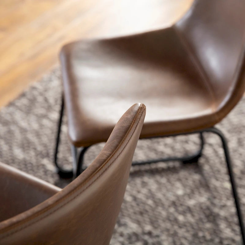 Chaise de salle à manger en similicuir (lot de 2)