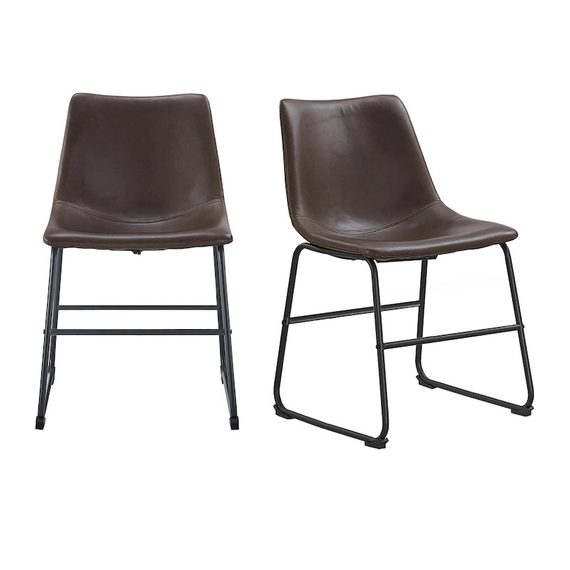 Chaise de salle à manger en similicuir (lot de 2)