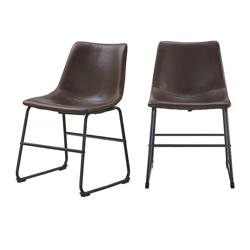 Chaise de salle à manger en similicuir (lot de 2)