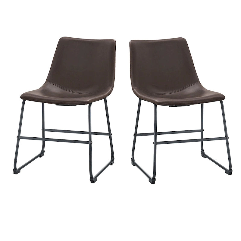 Chaise de salle à manger en similicuir (lot de 2)