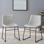 Chaise de salle à manger en similicuir (lot de 2)