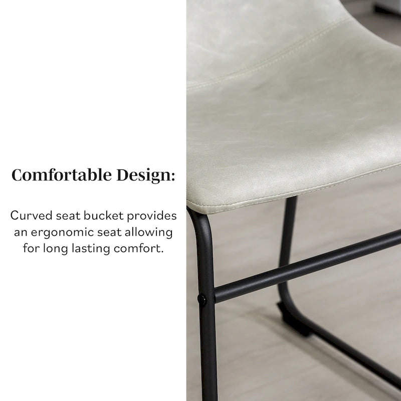 Chaise de salle à manger en similicuir (lot de 2)