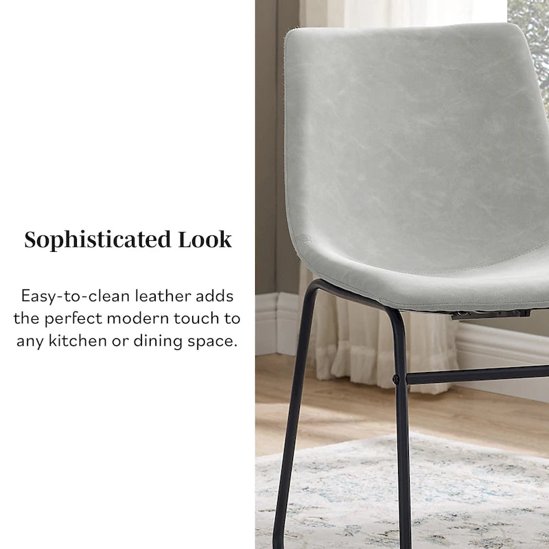 Chaise de salle à manger en similicuir (lot de 2)