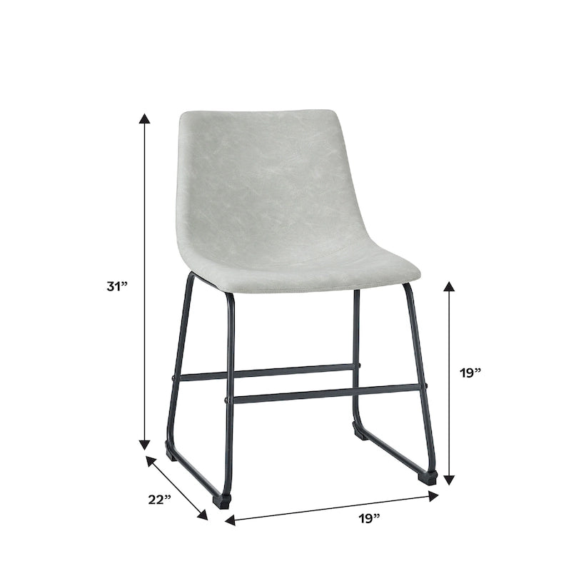 Chaise de salle à manger en similicuir (lot de 2)