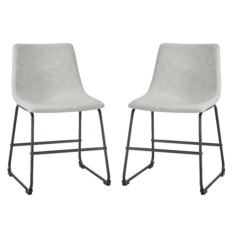 Chaise de salle à manger en similicuir (lot de 2)