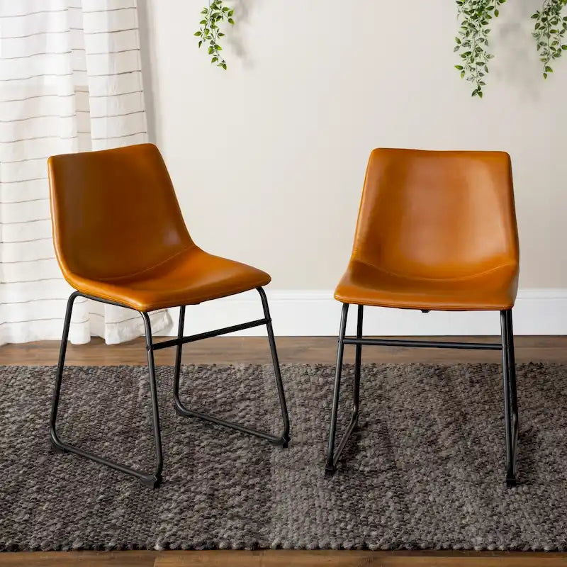 Chaise de salle à manger en similicuir (lot de 2)