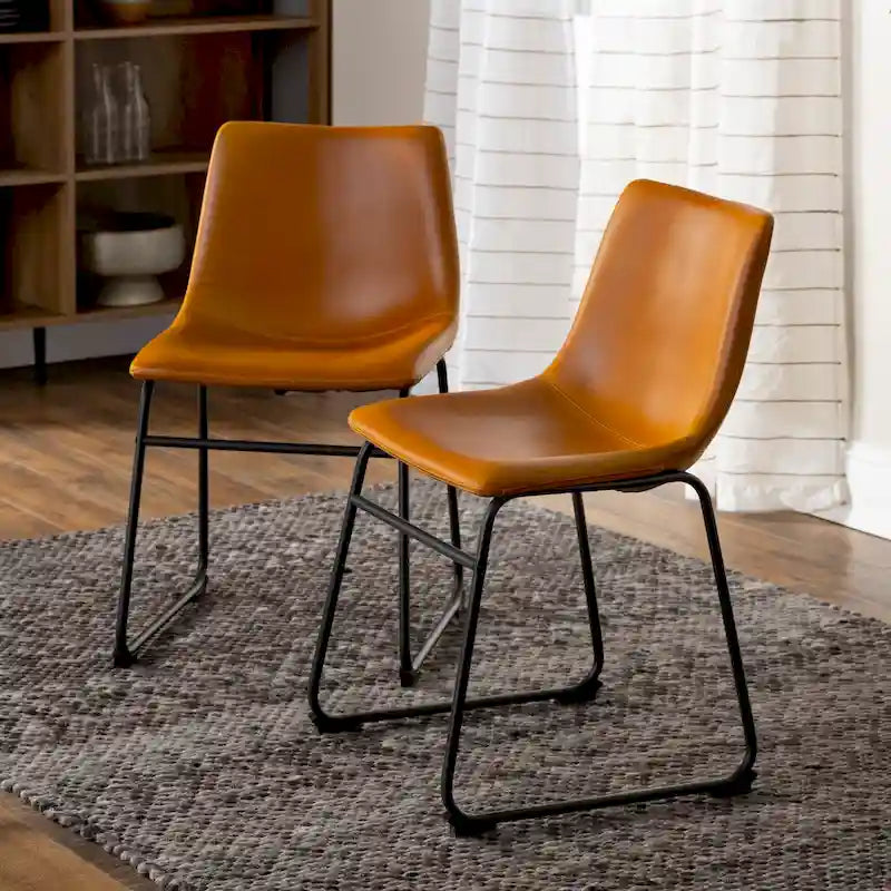 Chaise de salle à manger en similicuir (lot de 2)