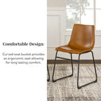 Chaise de salle à manger en similicuir (lot de 2)