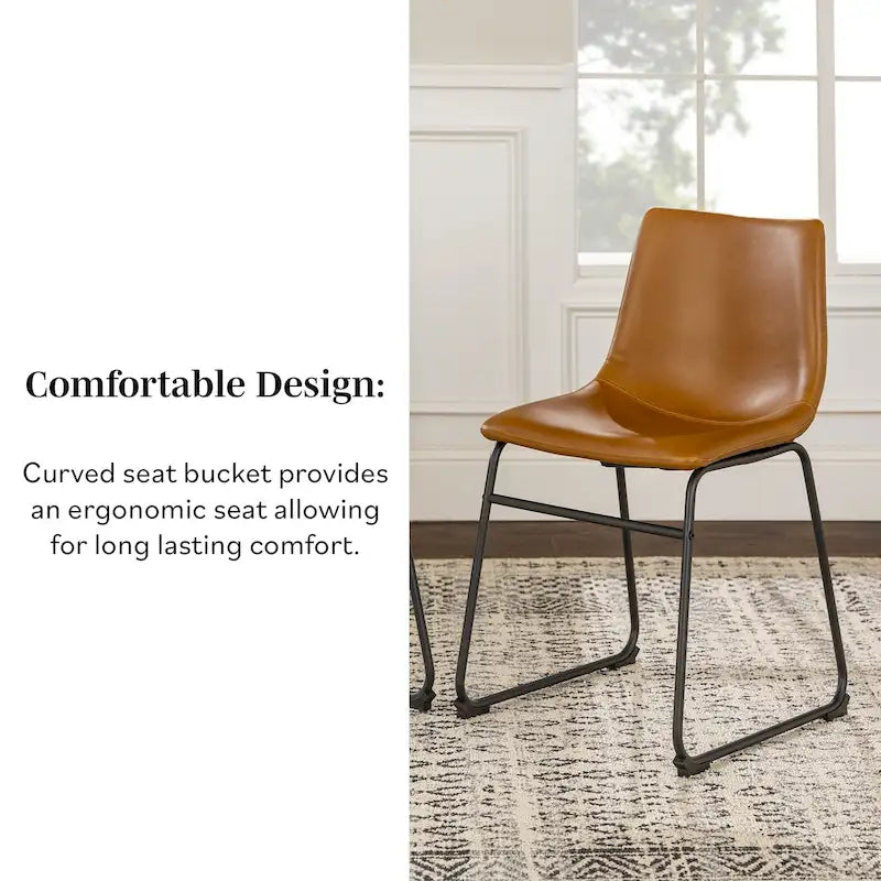 Chaise de salle à manger en similicuir (lot de 2)