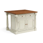 Îlot de cuisine en bois blanc cassé par - 48 x 36 x 25