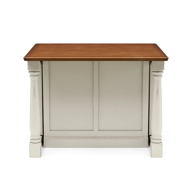 Îlot de cuisine en bois blanc cassé par - 48 x 36 x 25