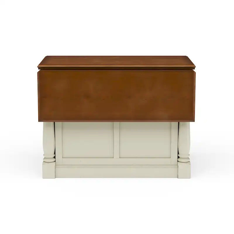 Îlot de cuisine en bois blanc cassé par - 48 x 36 x 25