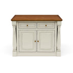 Îlot de cuisine en bois blanc cassé par - 48 x 36 x 25