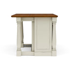 Îlot de cuisine en bois blanc cassé par - 48 x 36 x 25