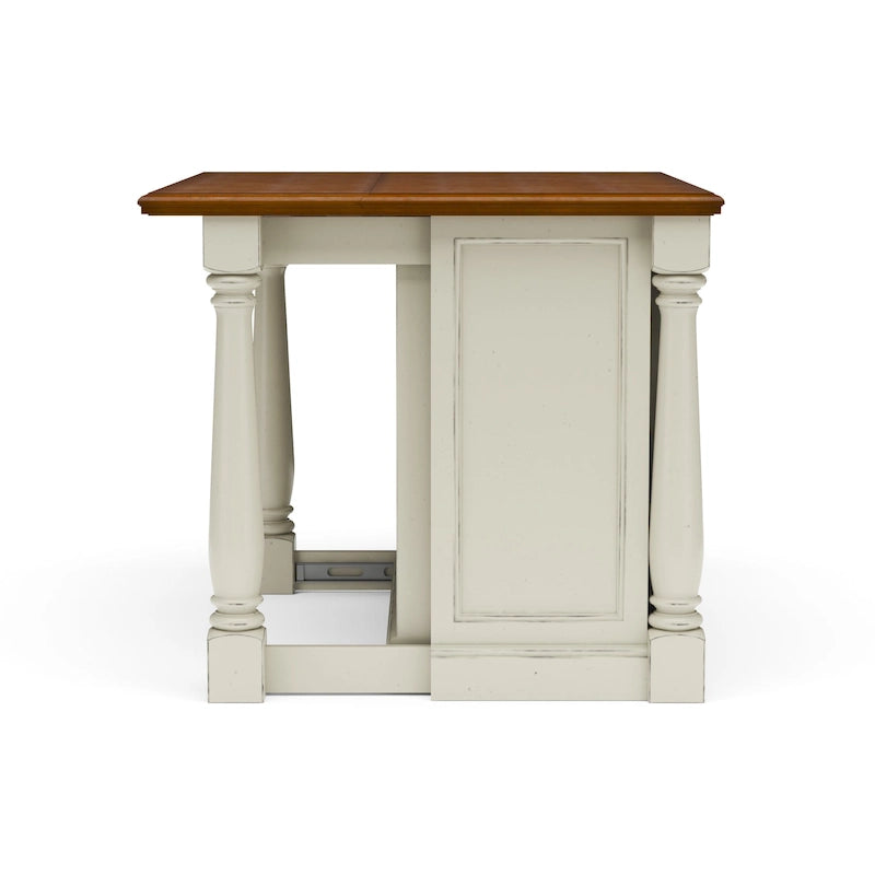 Îlot de cuisine en bois blanc cassé par - 48 x 36 x 25