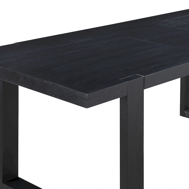 Table de salle à manger à hauteur de comptoir moderne en charbon de bois