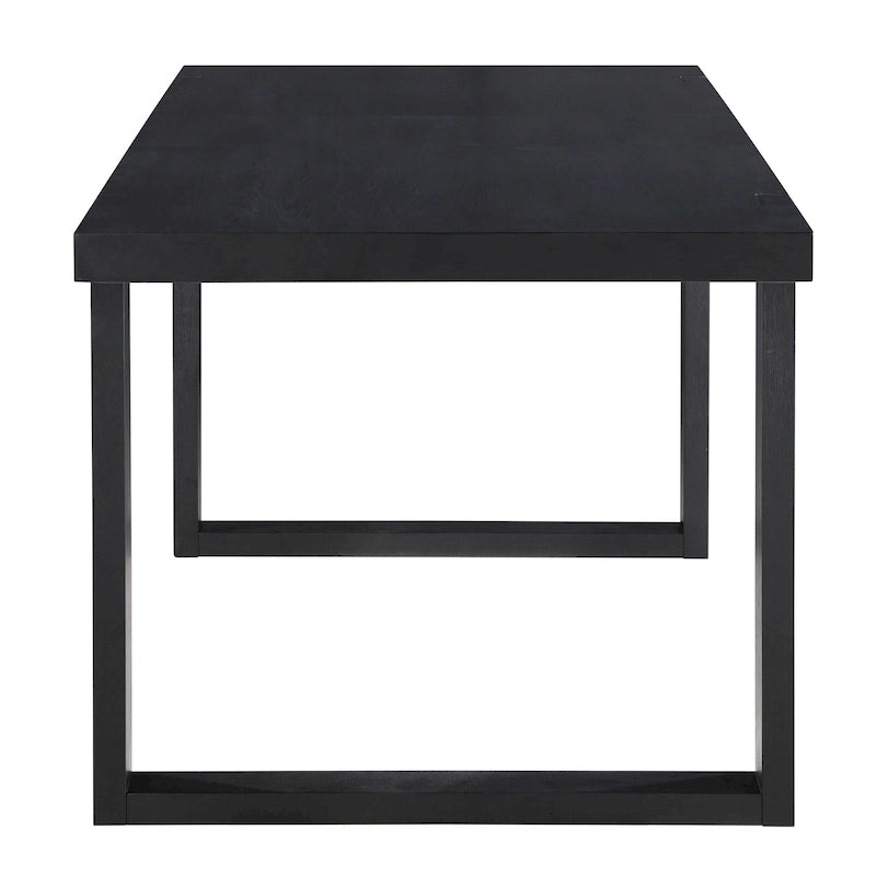 Table de salle à manger à hauteur de comptoir moderne en charbon de bois