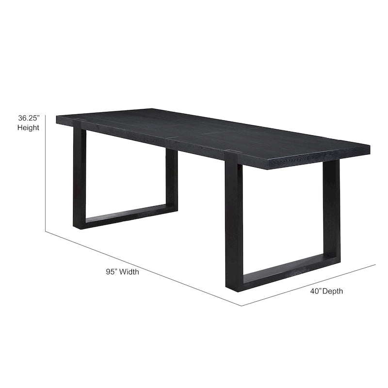 Table de salle à manger à hauteur de comptoir moderne en charbon de bois