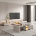 Table basse rectangulaire extensible moderne avec tiroirs de rangement