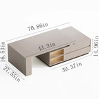 Table basse rectangulaire extensible moderne avec tiroirs de rangement