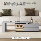 Table basse rectangulaire extensible moderne avec tiroirs de rangement