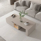 Table basse rectangulaire extensible moderne avec tiroirs de rangement