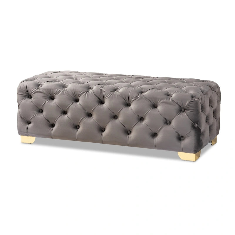 Banc ottoman en velours