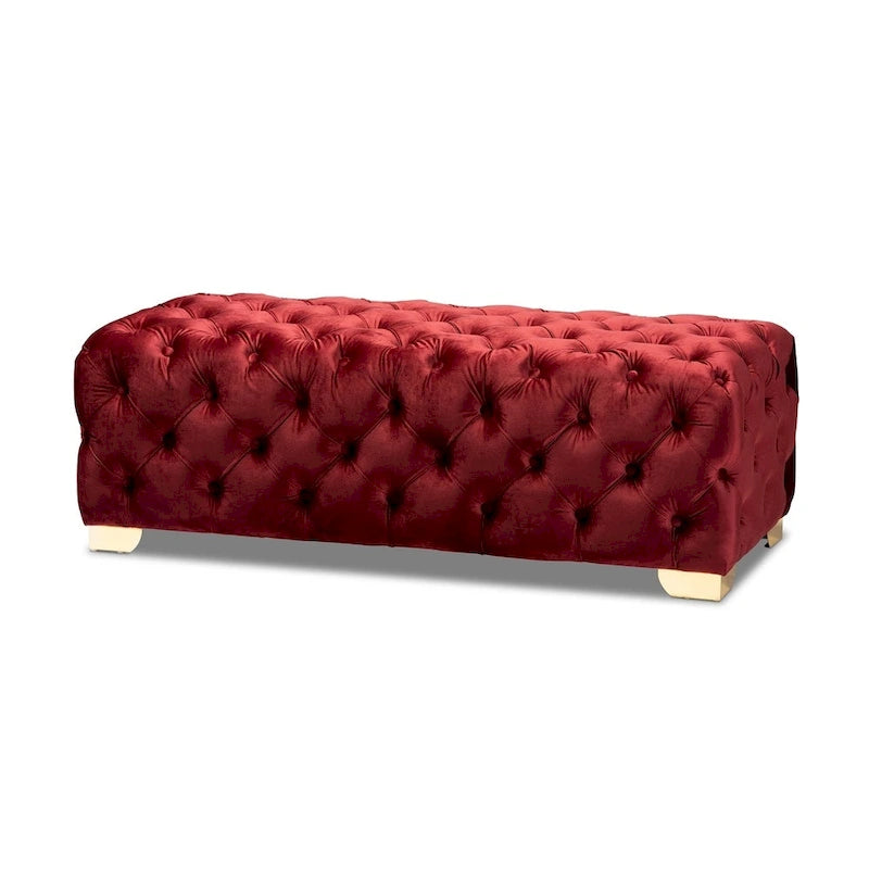 Banc ottoman en velours