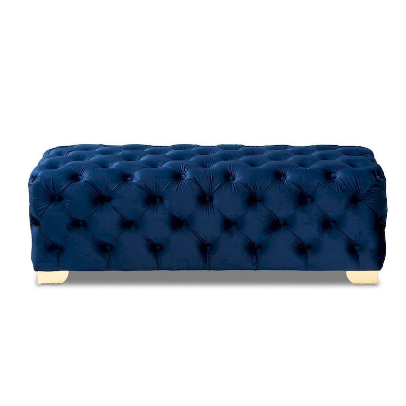 Banc ottoman en velours