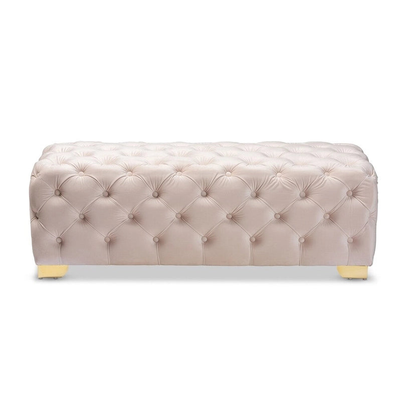 Banc ottoman en velours