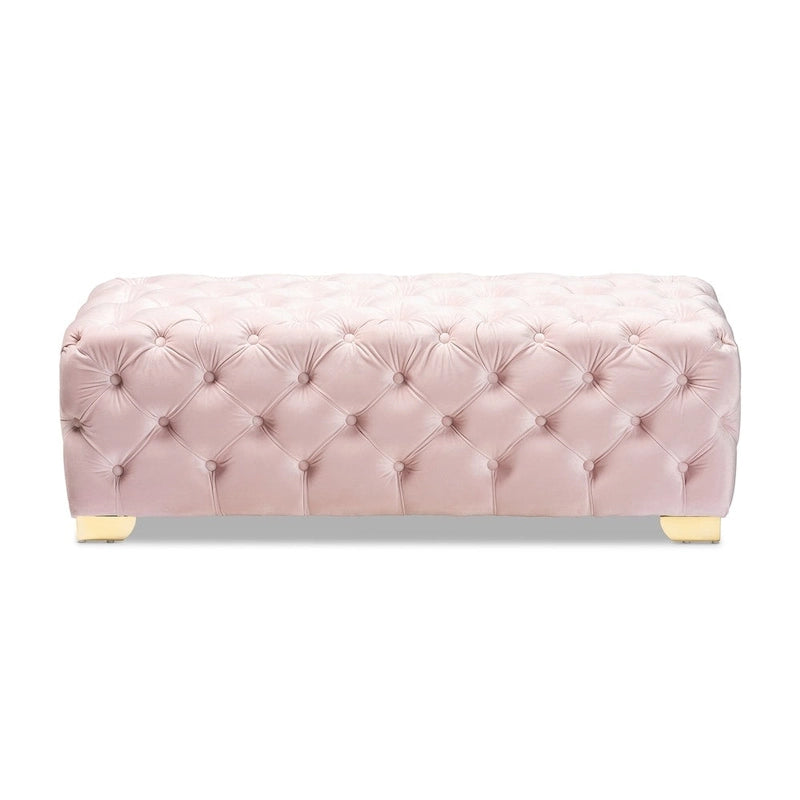 Banc ottoman en velours