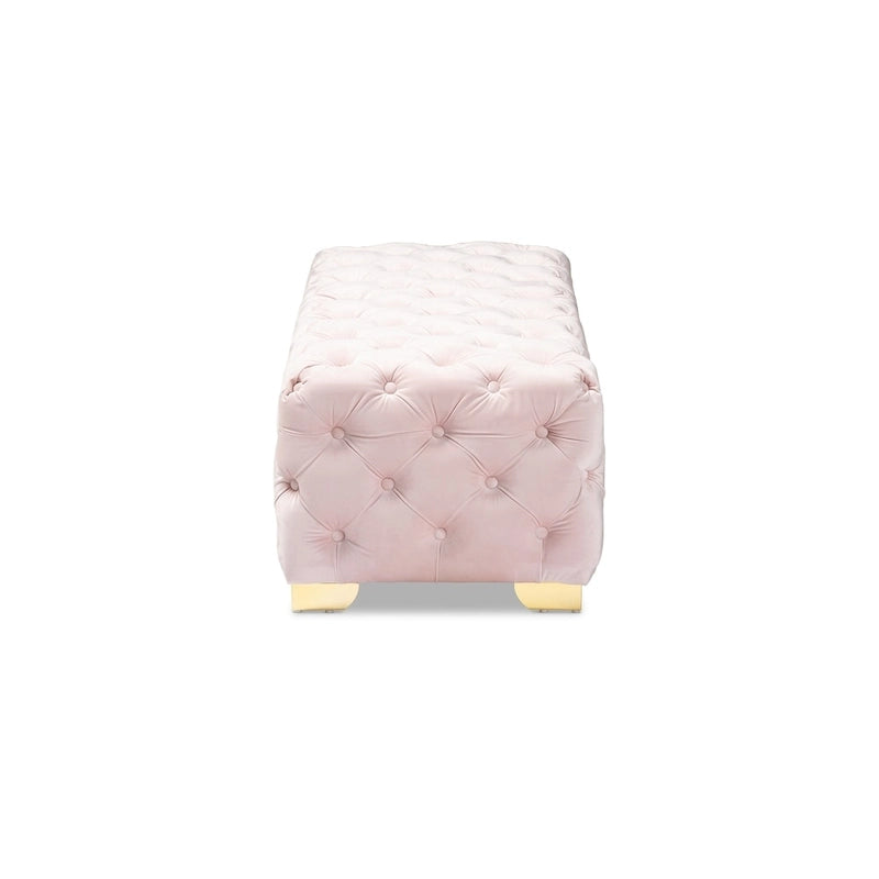 Banc ottoman en velours