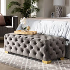 Banc ottoman en velours
