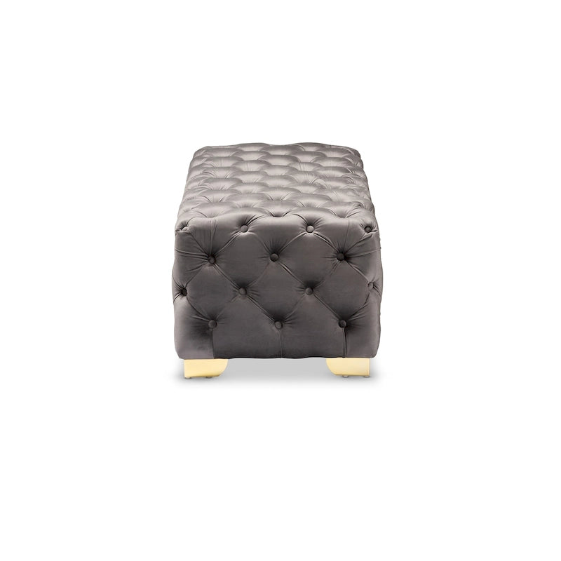 Banc ottoman en velours