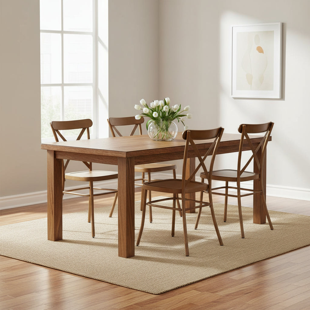 Chaises de salle à manger en métal (lot de 2)