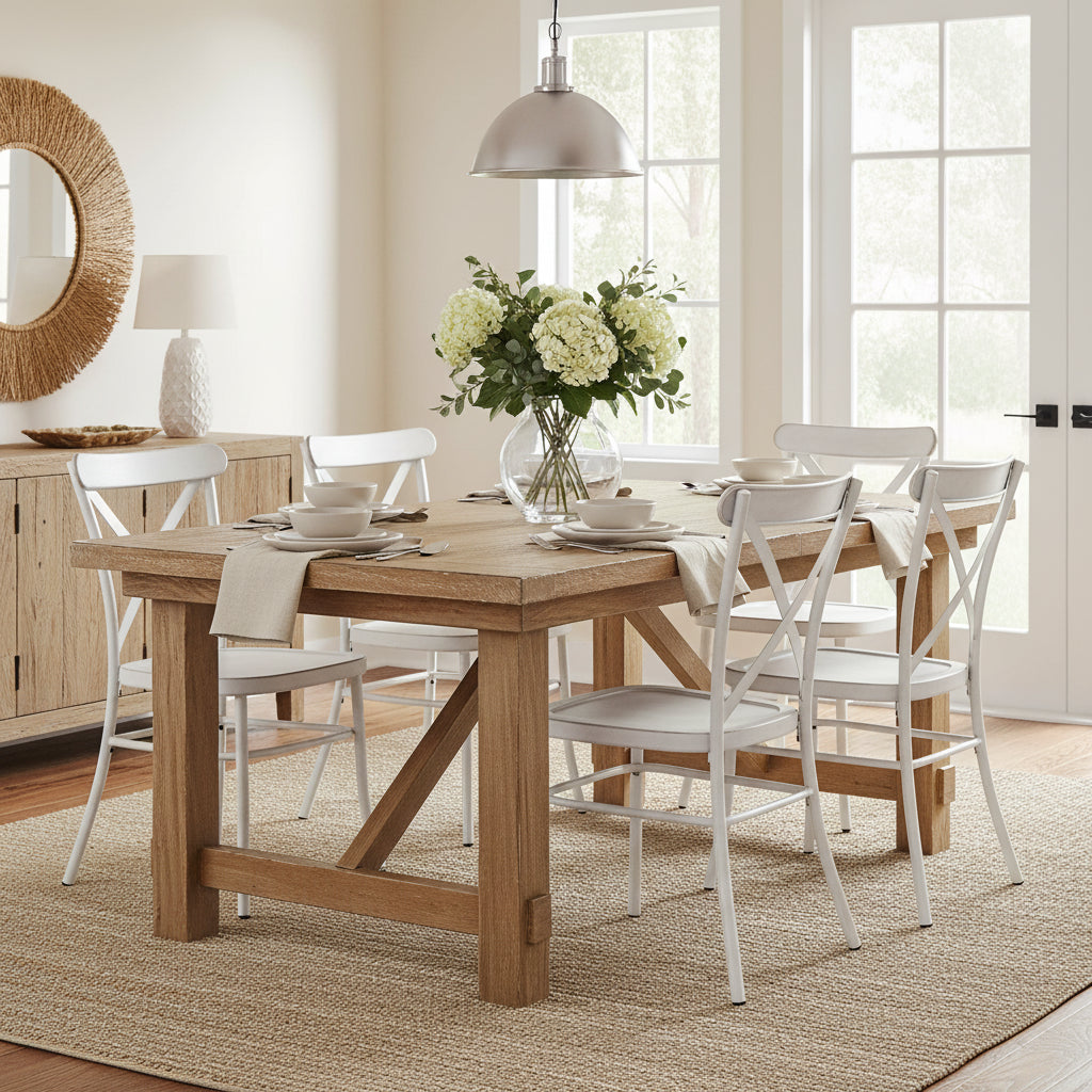 Chaises de salle à manger en métal (lot de 2)