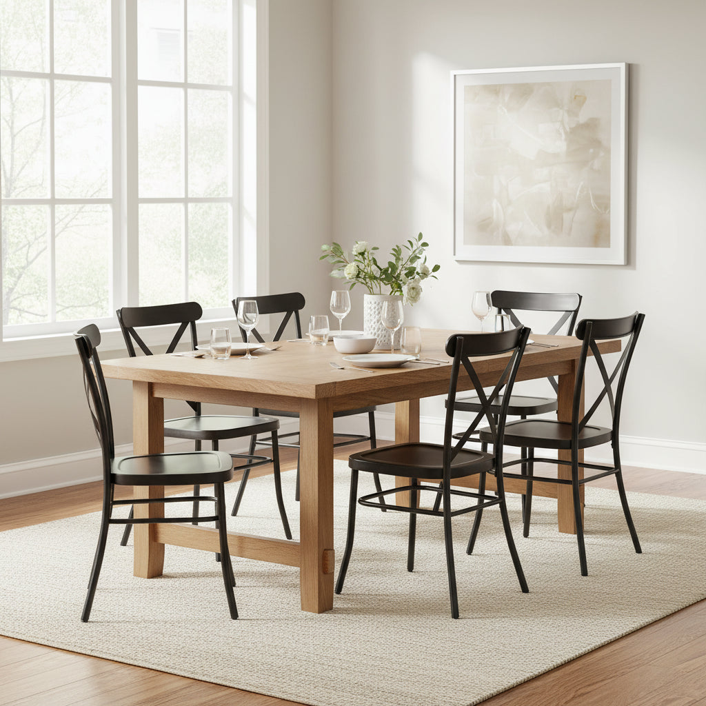 Chaises de salle à manger en métal (lot de 2)