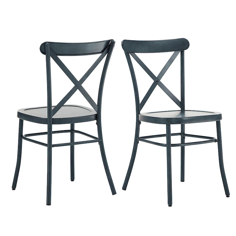 Chaises de salle à manger en métal (lot de 2)