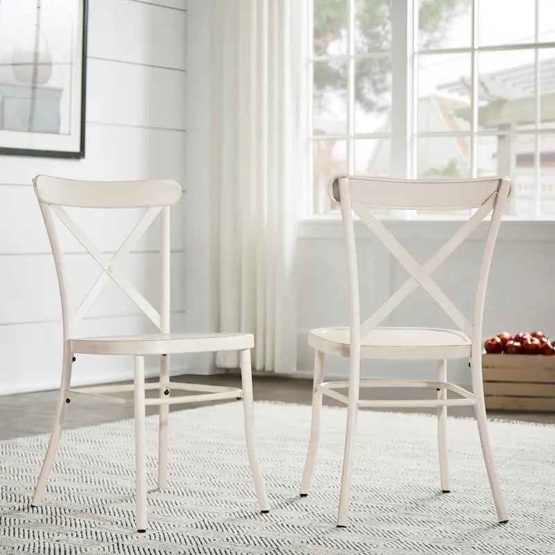 Chaises de salle à manger en métal (lot de 2)
