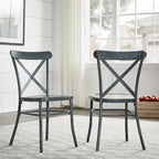 Chaises de salle à manger en métal (lot de 2)