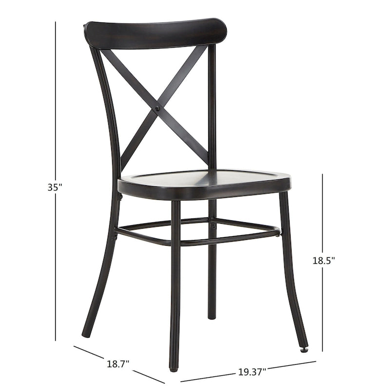 Chaises de salle à manger en métal (lot de 2)