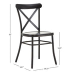 Chaises de salle à manger en métal (lot de 2)